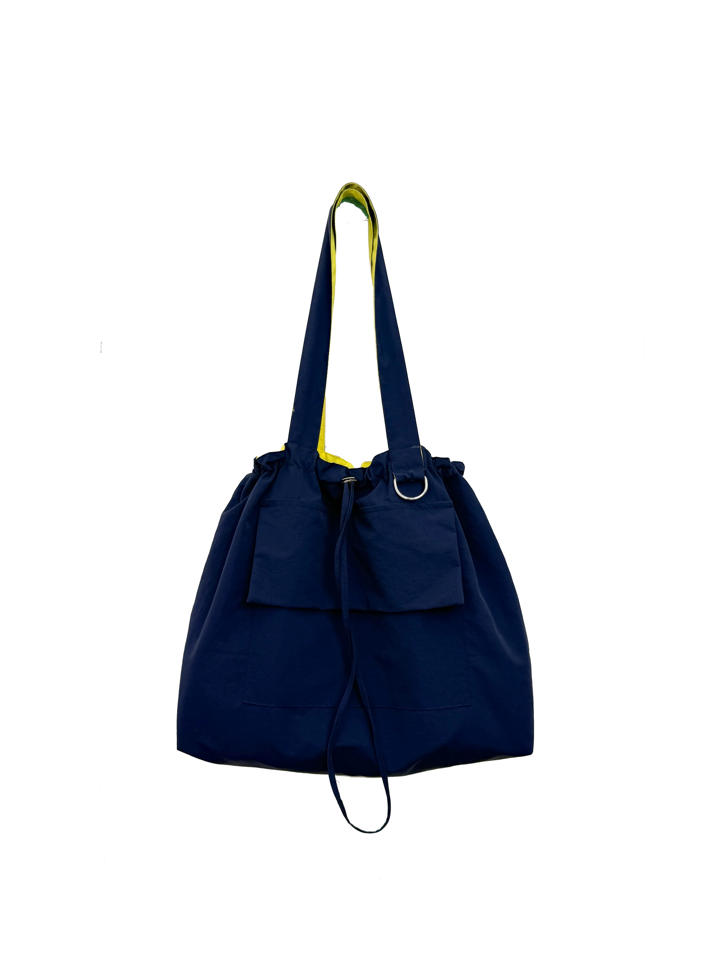 Large Rainbow Reversible Nylon Drawstring Bag