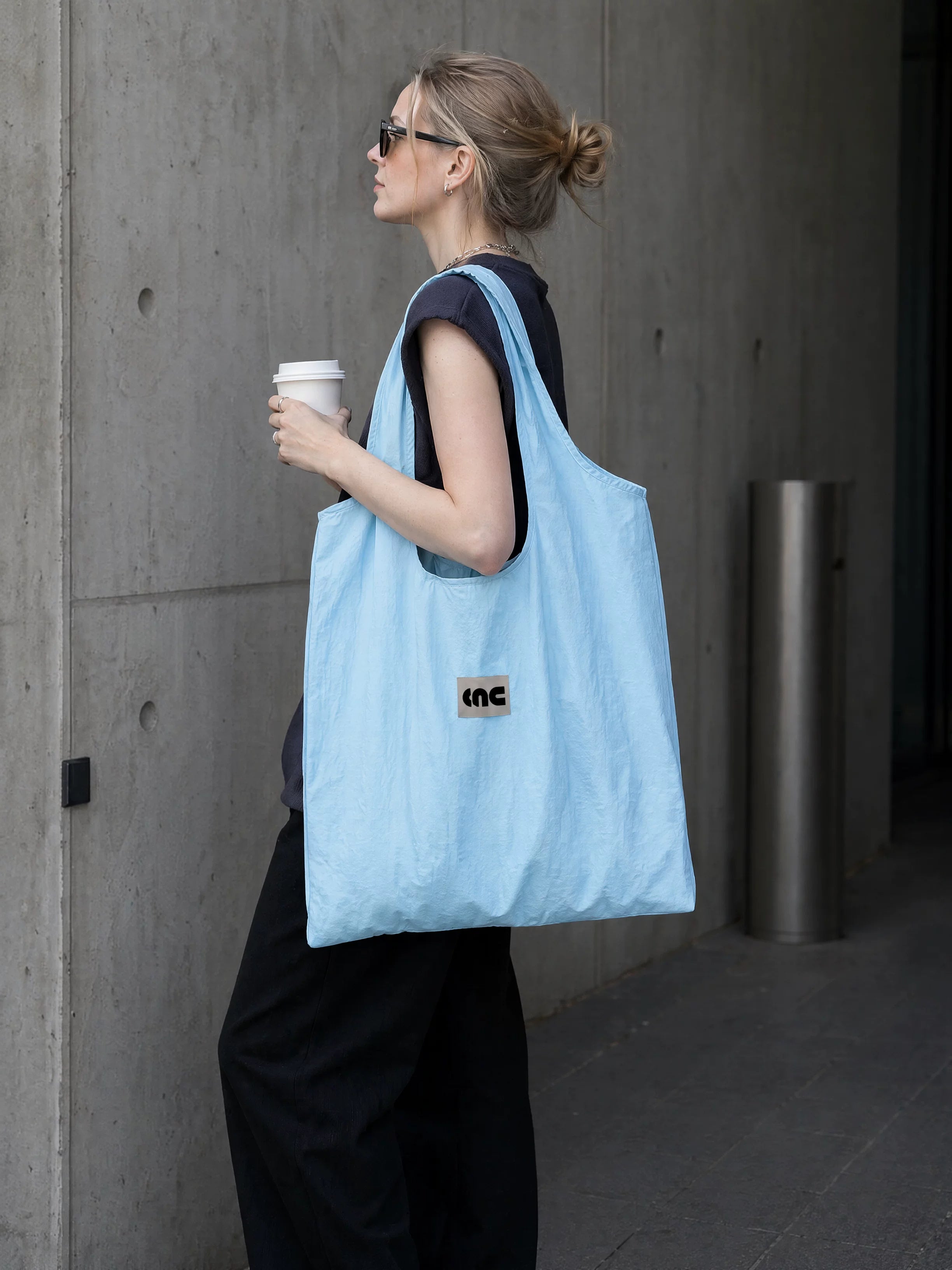 Large Nylon Shopping Tote