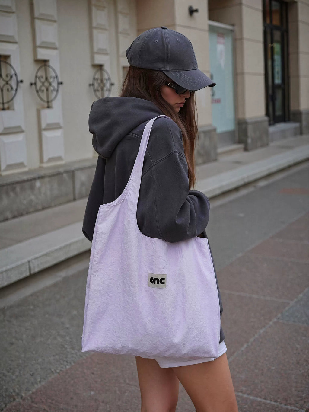 Large Nylon Shopping Tote