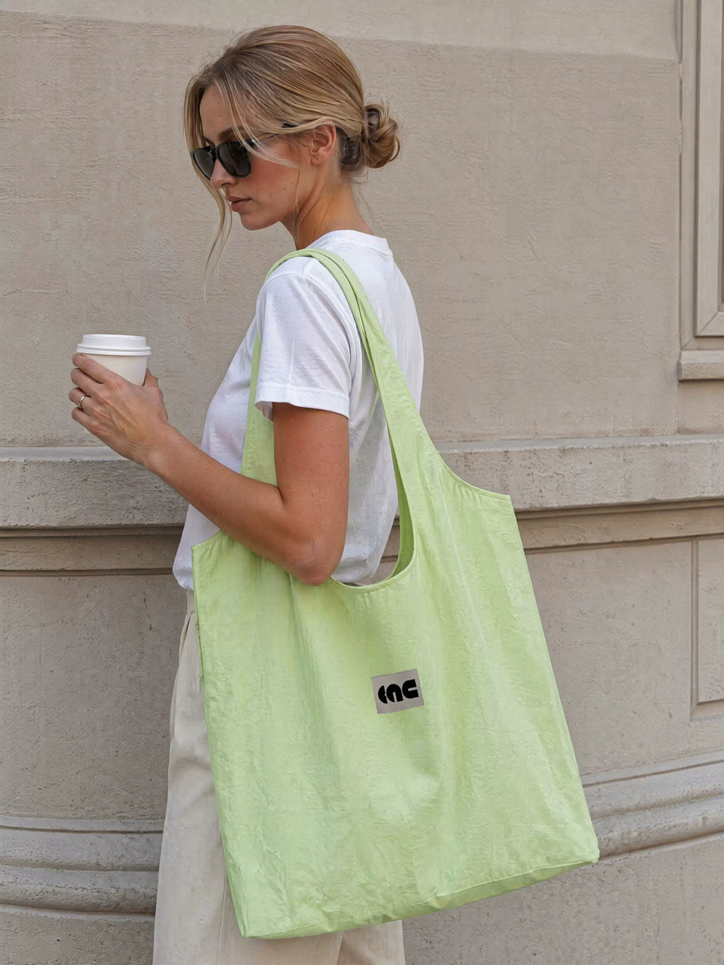 Large Nylon Shopping Tote